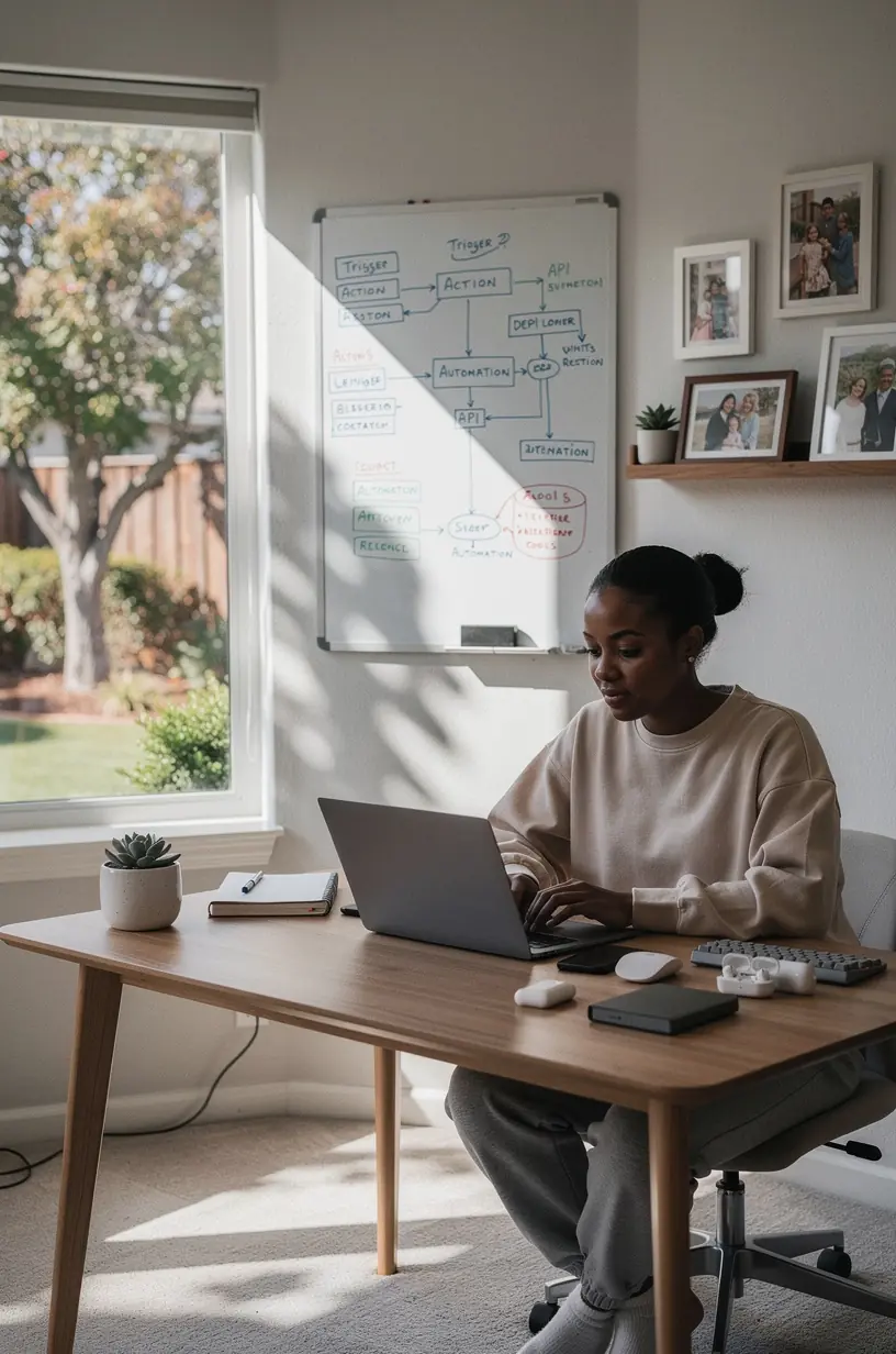 Office workers using RPA tools for enhanced efficiency